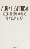 Cover of Lo que te diré cuando te vuelva a ver