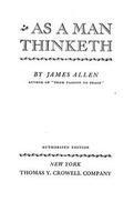 Cover of As a man thinketh