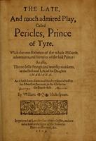 Cover of Pericles
