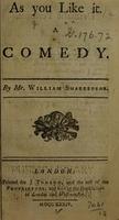 Cover of As You Like It
