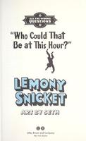 Cover of Who Could That Be at this Hour?