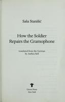 Cover of Wie der Soldat das Grammofon repariert