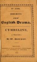 Cover of Cymbeline